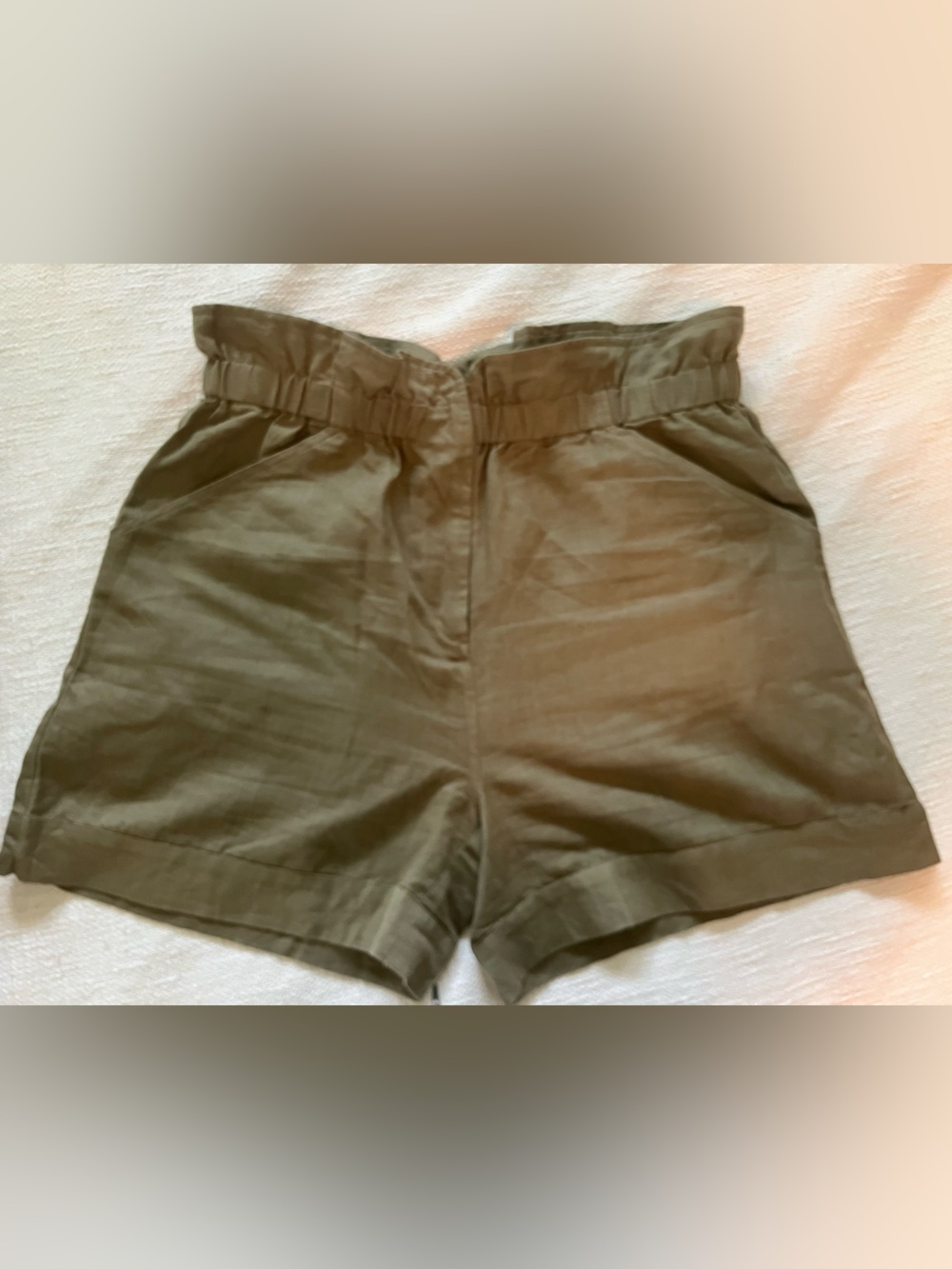NWT Able Janis Paperbag shorts in Olive, Size L